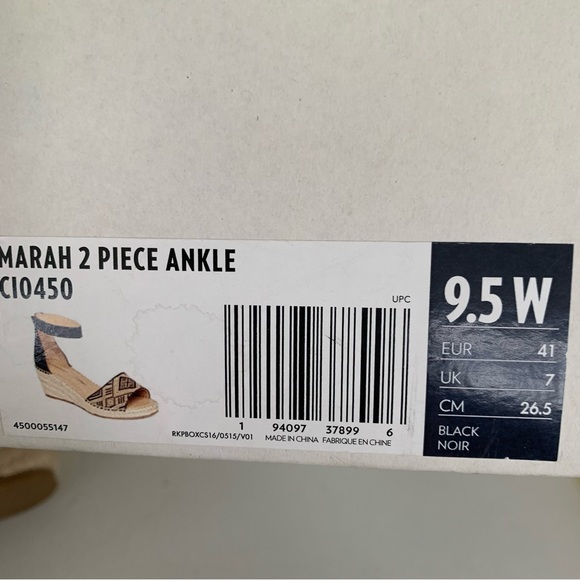 Rockport Womens Marah Ankle Strap wedge espadrille sandals US 9.5 W wide width - Picture 10 of 11